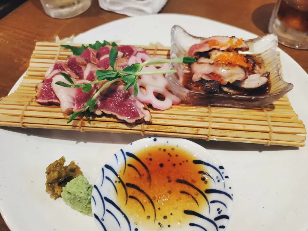 大阪グルメ「大阪産（もん）料理 空 なんばこめじるし店」 外観　メニュー　看板　新鮮