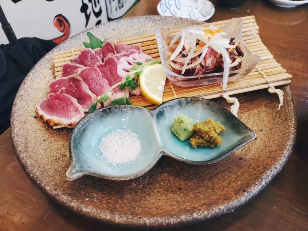 大阪グルメ「大阪産（もん）料理 空 なんばこめじるし店」 外観　メニュー　看板　新鮮