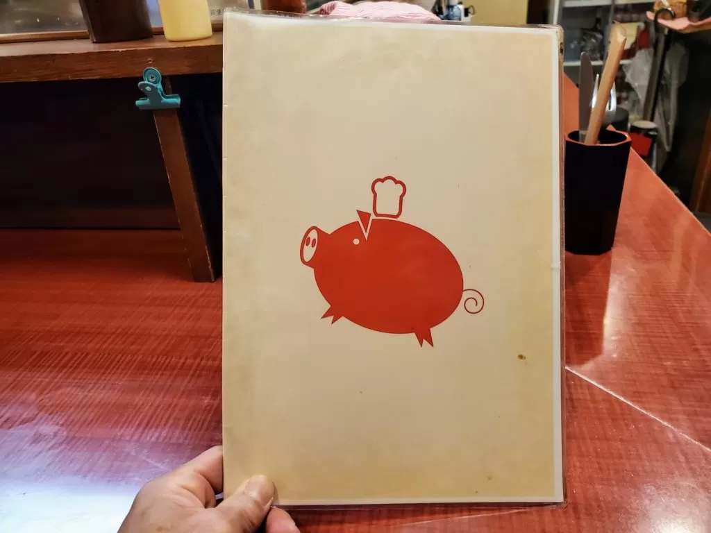 「HONMACHI 豚テキ 本店」 メニュー 内装 料理 キャベツ ご飯 味