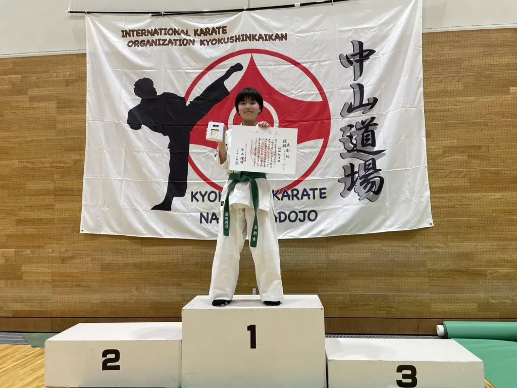 上級中学1年生女子45kg以上の部優勝 箱田桃佳