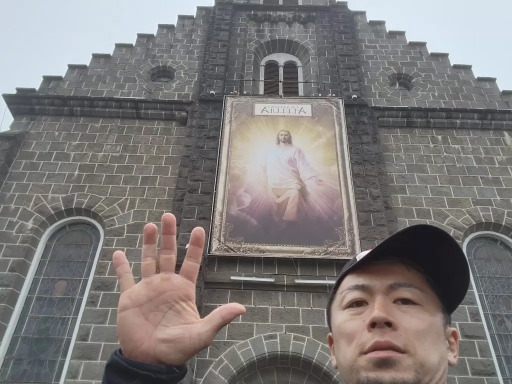 ポルトアレグレ　ブラジル　景色　記念撮影