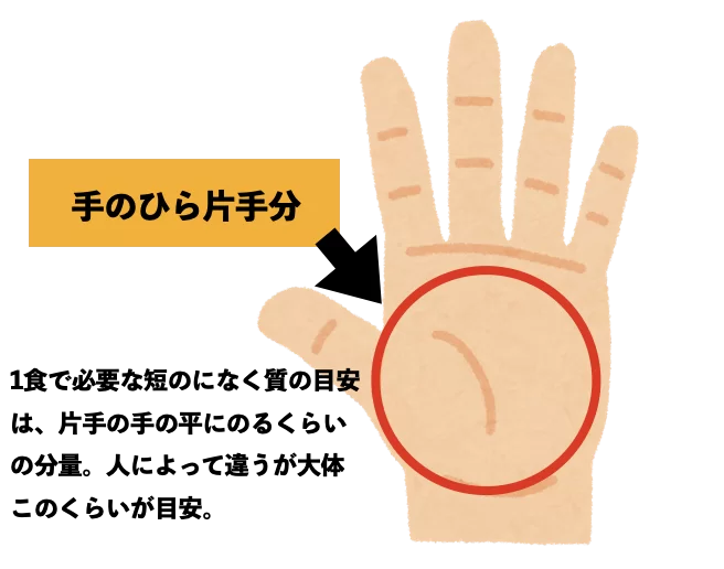 手計法 タンパク質の目安