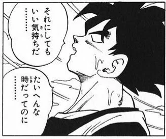 いい気持ちだぁ・・・出典「ドラゴンボール」鳥山明